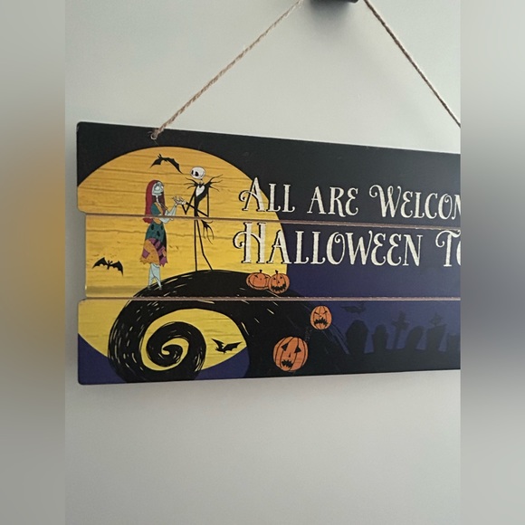 Nightmare Before Christmas Halloween Door Sign - Picture 1 of 3